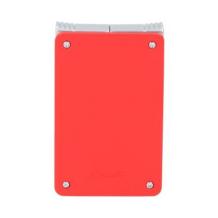 Caseti aansteker met enkele vlam en dubbele vlam en punch rood chroom