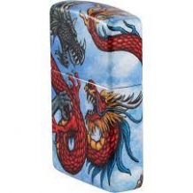 Zippo aansteker Dragon Fighting Zijkant Zippo aansteker Dragon Fighting Zijkant