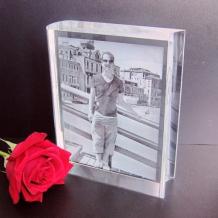 Glazen boek met foto lasergravure Glazen boek met foto lasergravure