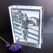 Boek kristal met foto lasergravure Boek kristal met foto lasergravure
