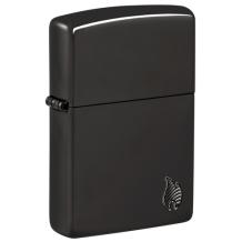 Zippo aansteker  Armor High Polish Black with Flame