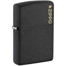 Zippo Black Crackle with logo