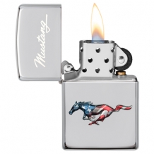 Zippo aansteker Ford Mustang American Flag open Zippo aansteker Ford Mustang American Flag open