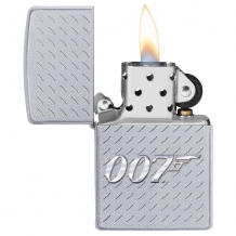 Zippo aansteker James Bon 007 Satin open Zippo aansteker James Bon 007 Satin open