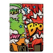 Zippo aansteker Pop Art City Design vooraanzicht Zippo aansteker Pop Art City Design vooraanzicht