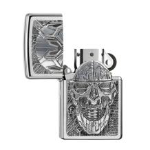 Zippo aansteker Technic Skull Trick open Zippo aansteker Technic Skull Trick open