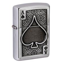 Zippo aansteker Ace Of Spades Emblem met 3D look Zippo aansteker Ace Of Spades Emblem met 3D look