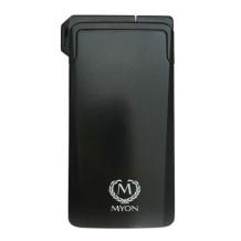 Zwarte Myon pijpaansteker met extra jetflame