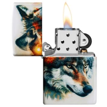 Zippo wolf en gebergte