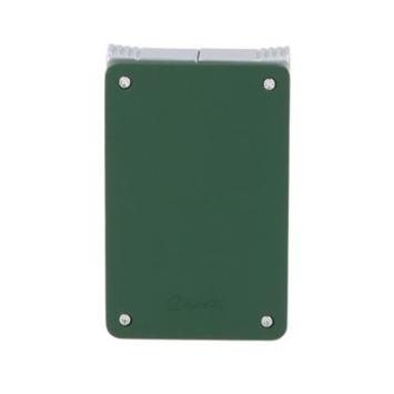 Caseti aansteker met enkele vlam en dubbele vlam en punch groen chroom