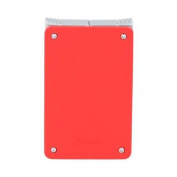 Caseti aansteker met enkele vlam en dubbele vlam en punch rood chroom