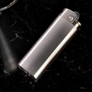 Cricket deluxe brushed nickel aansteker graveren