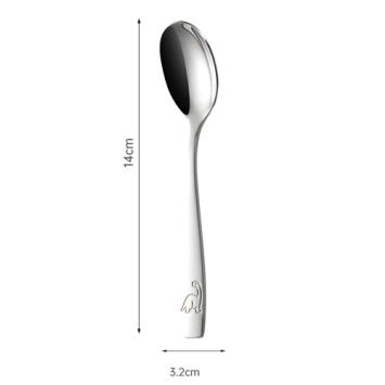Kinderbestek dino's lepel