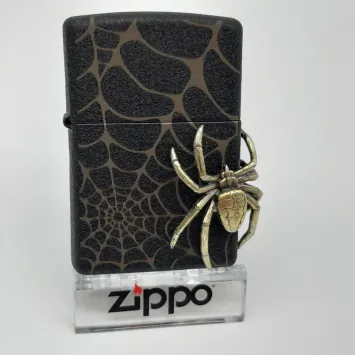 Zippo Spider Black Crackle Emblem Limited Edition