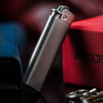 Brushed nickel vuursteen aansteker Cricket deluxe metal