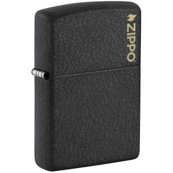 Zippo Black Crackle with logo