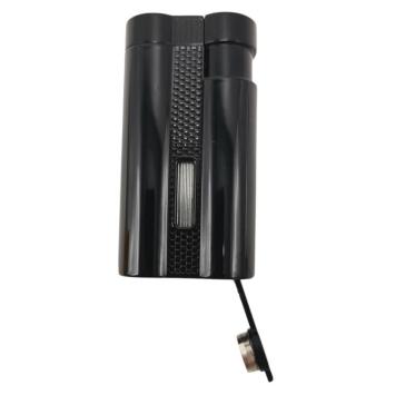 Zwarte Myon Mimet tripple jet aansteker met punch