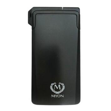 Zwarte Myon pijpaansteker met extra jetflame