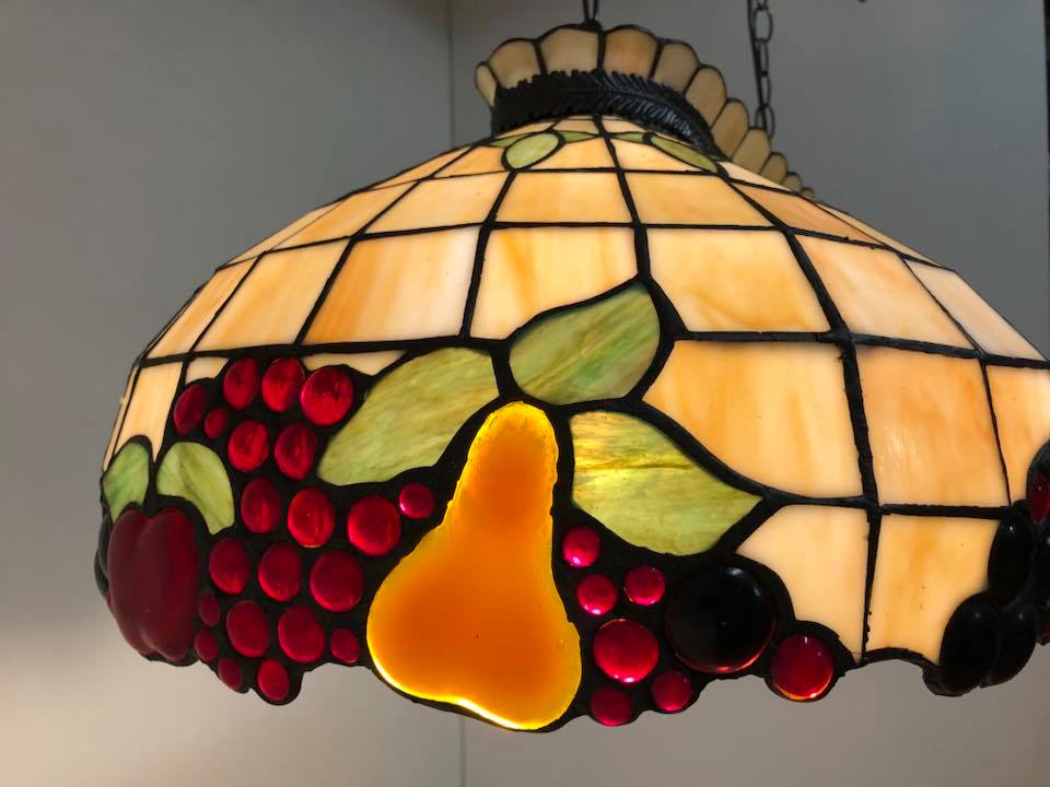 Tiffany leestafellamp Biljartlamp Fruit