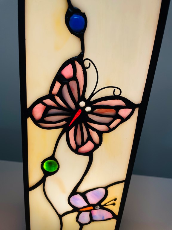 Tiffany beistell Leuchte Papillon klein