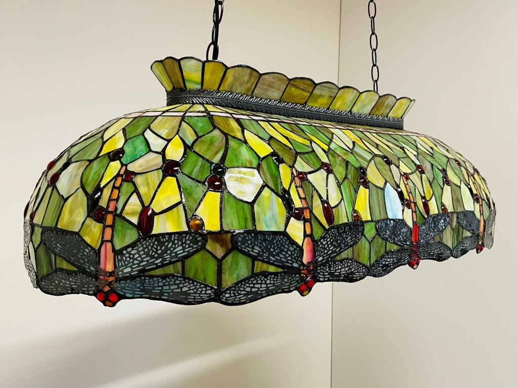 Tiffany Billard-Esstisch Lampe Dragonfly Green