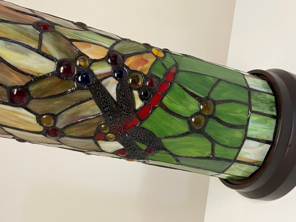 Tiffany Windlicht Dragonfly Green hoch