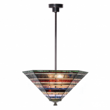 Tiffany Kantige Pendelleuchte Industrial large