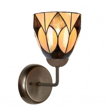 Tiffany Wandleuchte mit Parabel klein