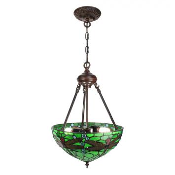 Lampe Tiffany 31cm vert libellule