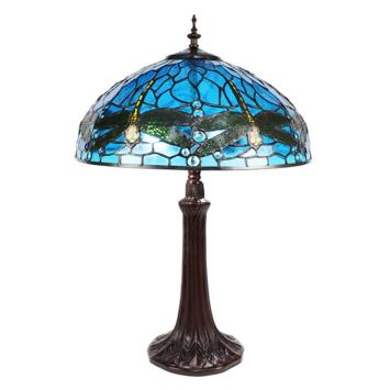 Tiffany table lamp 41cm Dragonfly Blue