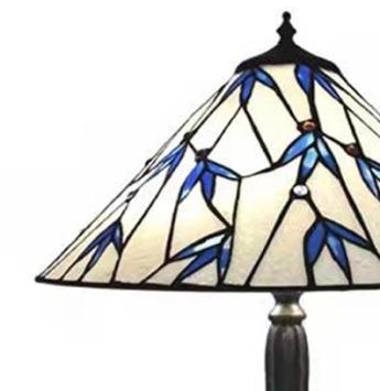 Lampe de table Tiffany 42cm Blue Lotus Large