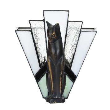 Tiffany lamp/sculptuur Art Deco Kat