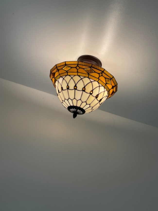 Tiffany plafondlamp Switserland 40 Flow