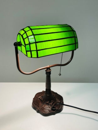 Tiffany Schreibtischlampe Grüne Libelle