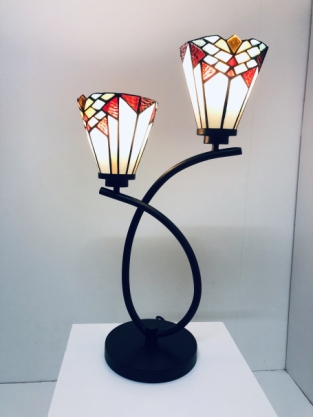 Tiffany Tischlampe 2-Licht Siena