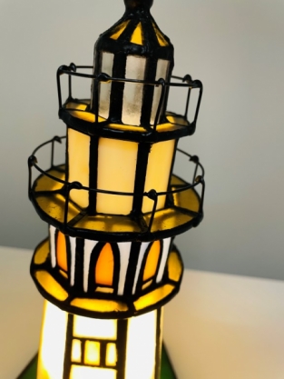 Tiffany Tischlampe Leuchtturm