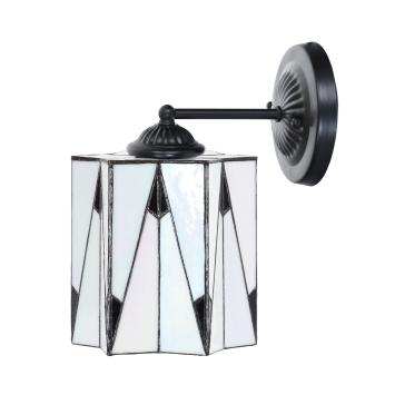 Tiffany Wandlampe schwarz mit French Art Deco
