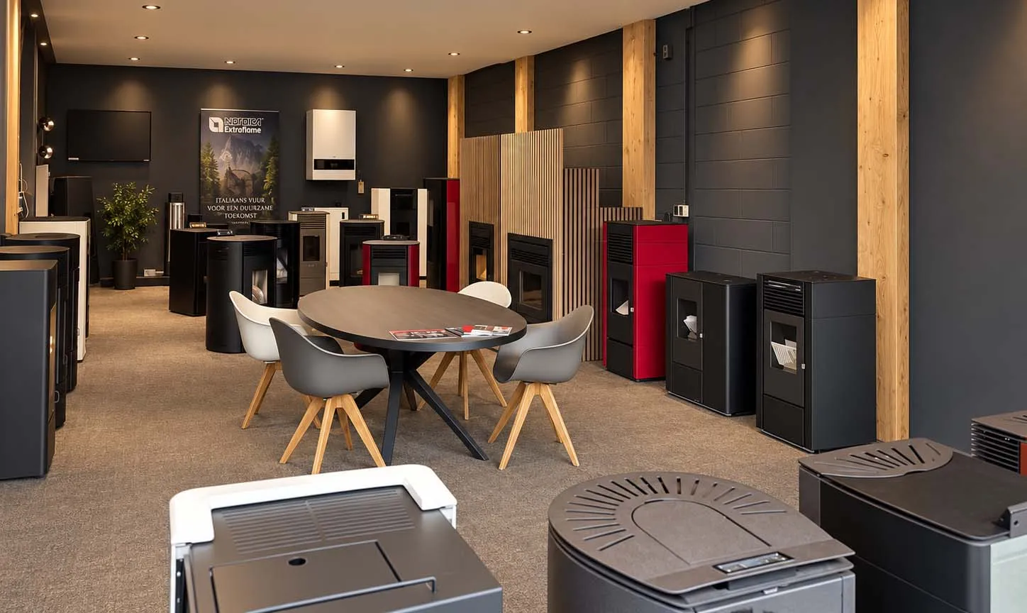 pelletkachel showroom