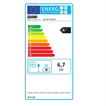 Pelletkackel Bio 80 Slim 7Kw Energielabel