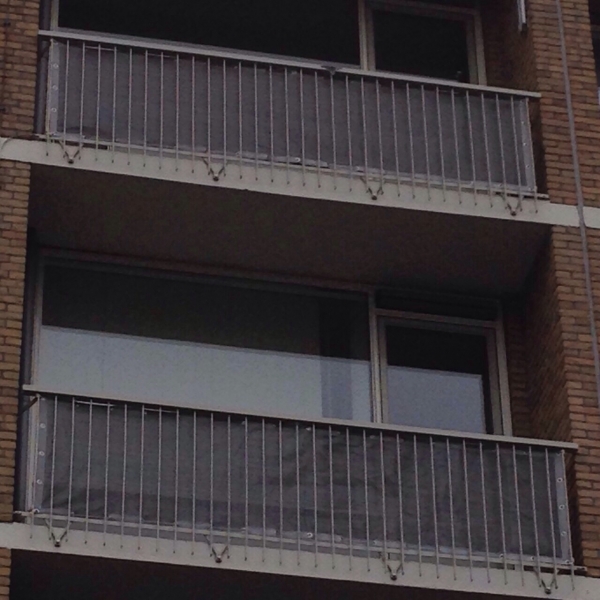 Balkonhekbekleding voor meer privacy op het balkon.