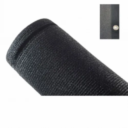 Privacydoek 95% zwart 150 cm hoog per m met ogen