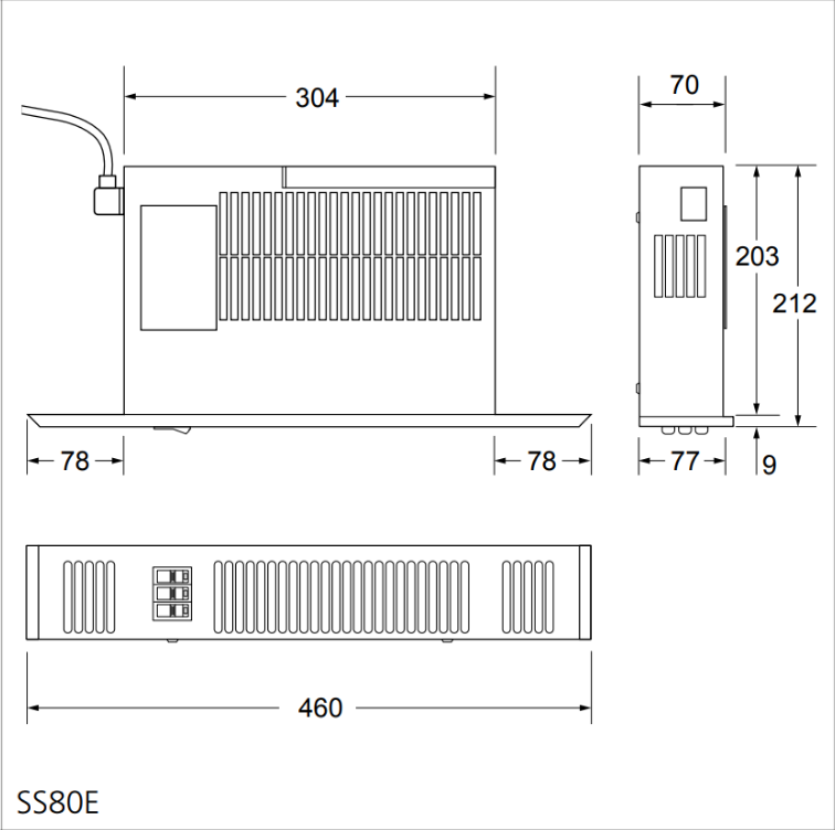 SpaceSaver SS80-E -  Met thermostaat- plintverwarming - lage plint  -5 jr garantie