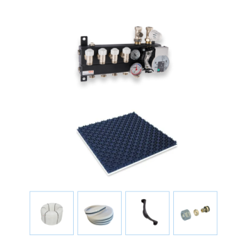 Vloerverwarming cv, noppenplaat set - 64\/70m2