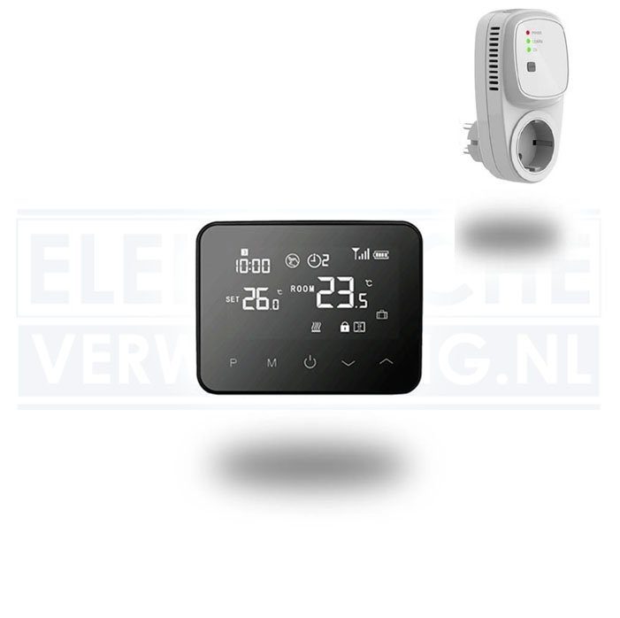RF Exclusief thermostaat (rf en wifi) + 1x ontvanger plug in