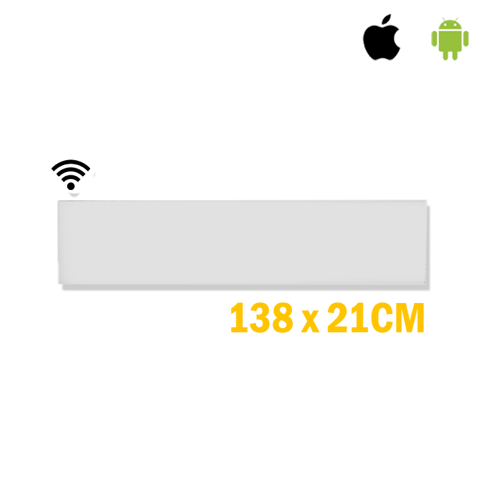 Adax Neo wifi, L10, 21cm laag zwart -1000 watt
