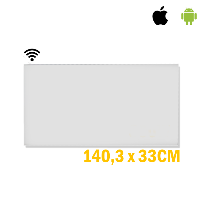 Adax Neo wifi, H20, 33cm hoog wit - 2000 watt