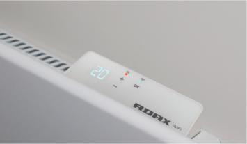 Adax Neo wifi, H20, 33cm hoog wit - 2000 watt
