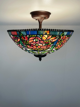 Tiffany plafondlamp 47cm Luzern Flow
