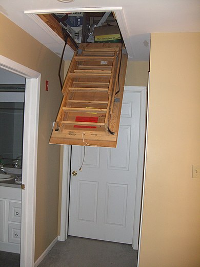 Buy a loft ladder, pay extra attention to safety