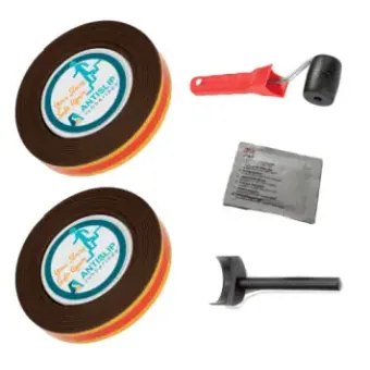 trap antislip stroken set bruin